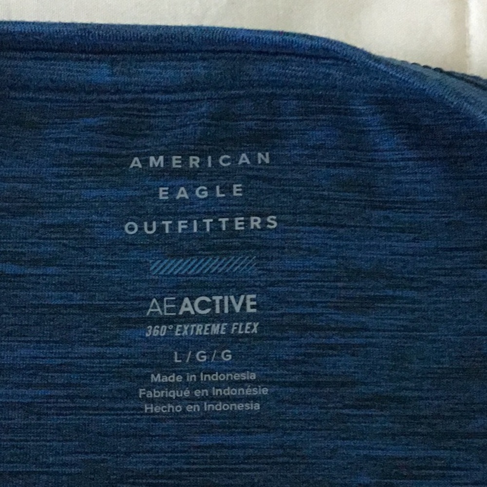 American Eagle Outfitters AE Active Men's Blue and Green T-Shirts Size Large EUC - Picture 6 of 7